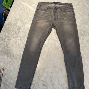 Zara Mens Skinny Stretchy Grey Jeans